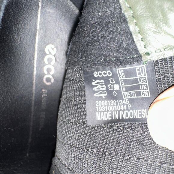 Ecco Shape 55 Western Chelsea Pull On Low Heel Olive Gray Boots EU 36 US 5 - Picture 4 of 8